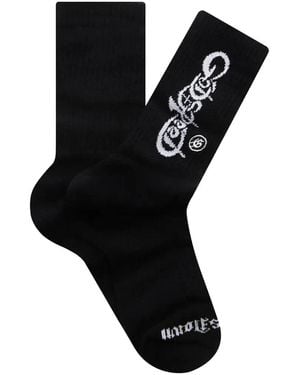 Godspeed New Age Logo-Intarsia Socks - Black