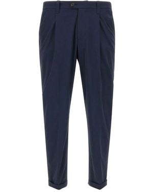 Devore Pleated Trousers - Blue