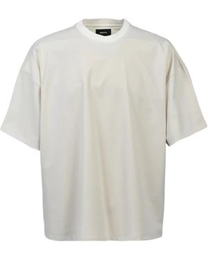 BREATH New Rich Silky Wide Dropped-Shoulder T-Shirt - White