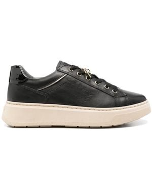 Nero Giardini Logo-Charm Leather Sneakers - Blanc