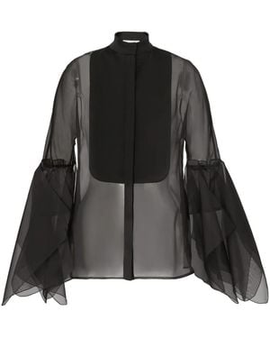 Genny Sheer Blouse - Black
