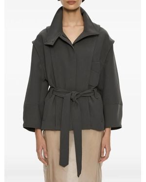 Christopher Esber Virelle Parapet Belt-Waist Jacket - Grey
