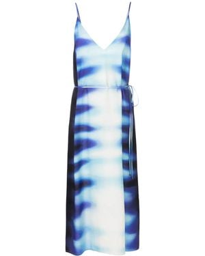 Lenny Niemeyer Abstract-Print Midi Dress - Blue
