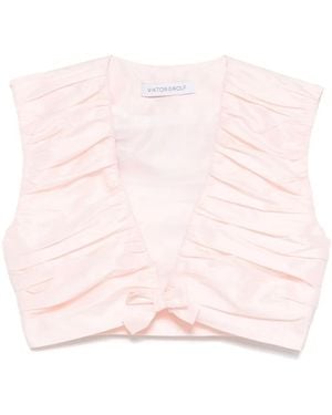 Viktor & Rolf Top Crop Con Pieghe - Rosa