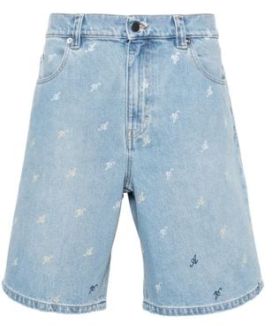 Axel Arigato Miles Mid-Rise Denim Shorts - Blue