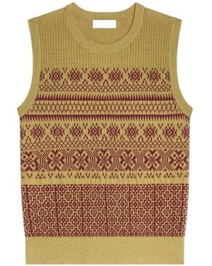 Dries Van Noten Jacquardpullover Aus Wolle - Natur