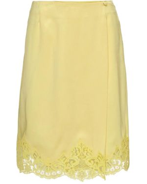 Stella McCartney Lace-Trimmed Short Skirt - Yellow