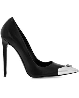 Philipp Plein 120Mm Decollete Skull Pumps - Black