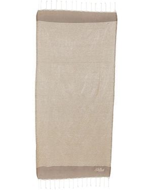 MC2 Saint Barth Foutas Striped Fringed Beach Towel - White