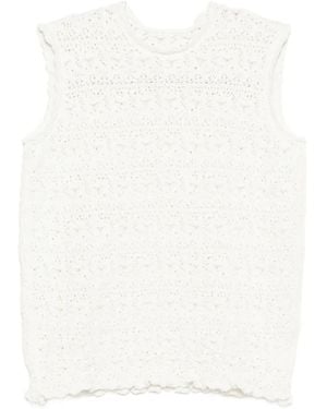 JNBY Jacquard Vest - White