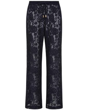 The Upside Lace Drawstring Trousers - Blue