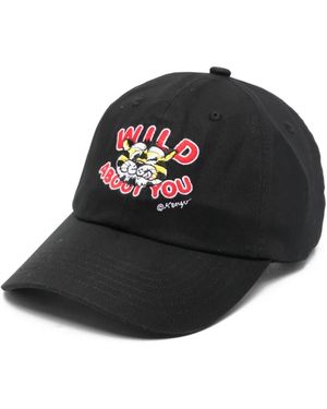 KENZO Baseballkappe Mit Tigerstickerei - Schwarz