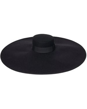 Nina Ricci Large Capeline Felted Wool Hat - Black