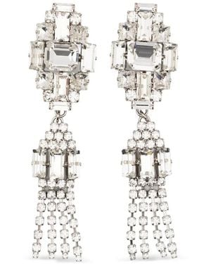 Alessandra Rich Tassel Bijoux Earrings - White