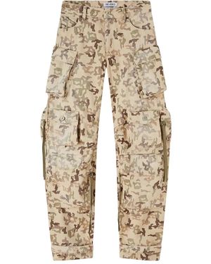 The Attico Camouflage Cargo Trousers - Natural