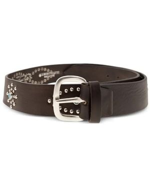 Alberto Luti Leather Belt - Grey