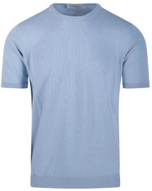 Roberto Collina Fine-Knit T-Shirt - Blue