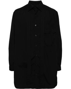 Yohji Yamamoto Classic-Collar Cotton Shirt - Black