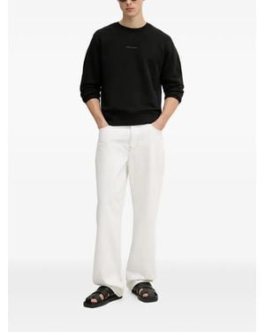 Trussardi Logo-Print Crew-Neck Jumper - Black