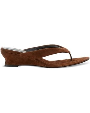 Le Monde Beryl Thong-Strap Wedge Sandals - Brown