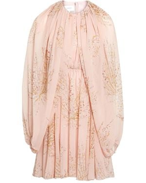 Giambattista Valli Abito Corto A Fiori Plissettato - Rosa