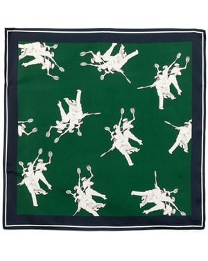 Lacoste Pañuelo de seda estampado - Verde