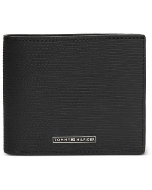 Tommy Hilfiger Logo-Plaque Bifold Wallet - Black