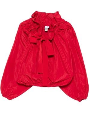 Patou ラッフルネック ブラウス - レッド