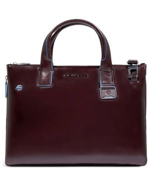 Piquadro Personalizable Laptop Bag - Purple