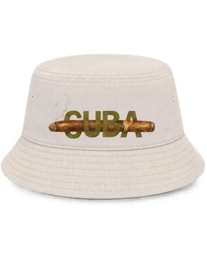 Melt Graphic-Print Bucket Hat - White