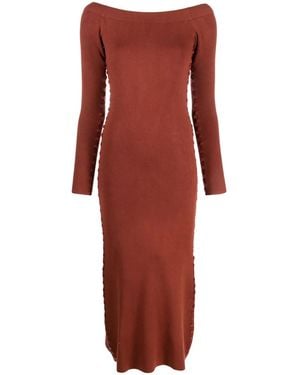 Altuzarra Robe Mi-Longue En Maille À Manches Longues - Red