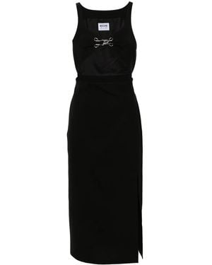 Moschino Decorative Hook Midi Dress - Black