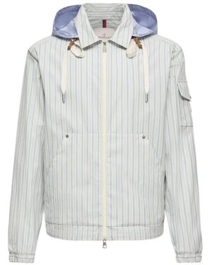 Moncler Havas Striped Shirt Jacket - Grey