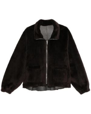 Simonetta Ravizza Zip-Up Reversible Jacket - Black
