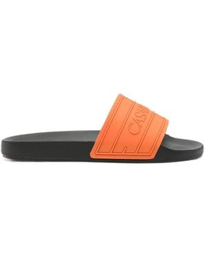 CASABLANCA Logo-Embossed Sliders - Orange