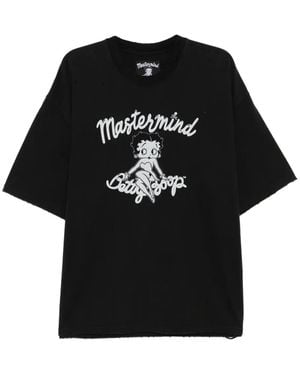 MASTERMIND WORLD X Betty Boop Logo-Print T-Shirt - Black