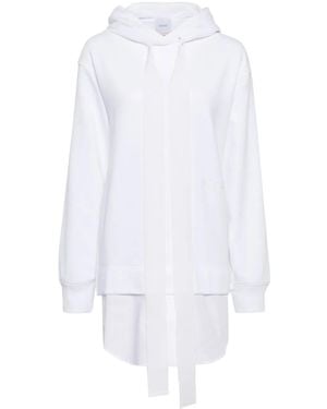 Patou Vestido En Trompe-L'Oeil Con Capucha - Blanco