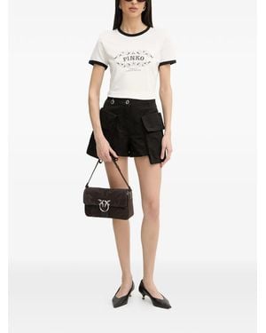 Pinko Oversized-Pocket Shorts - Black