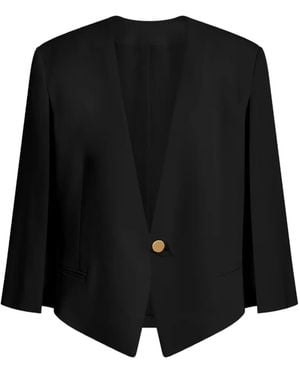 Alberta Ferretti Button Jacket - Black