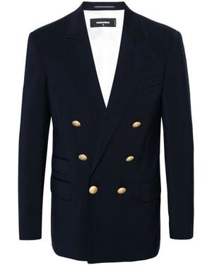 DSquared² Palm Beach Virgin Wool Blazer - Blue