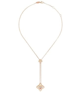 Roberto Coin Collar Venetian Princess En Oro De 18 Ct Con Gemas - Blanco