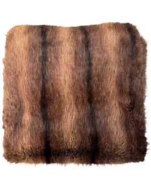 Blanca Vita Faux-Fur Stole - Brown