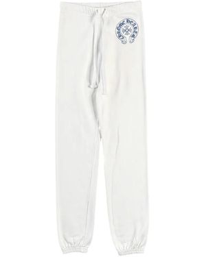 Chrome Hearts Horseshoe Logo-Print Track Trousers - White