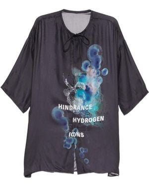 Yohji Yamamoto Gusseted Short-Sleeve Shirt - Blue