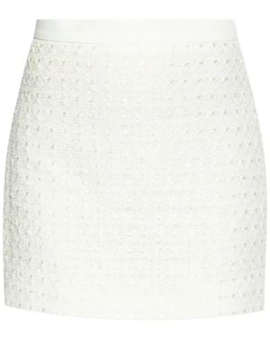 CASABLANCA High-Waisted Cotton Mini Skirt - White