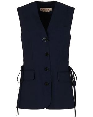 Marni テーラード ベスト - ブルー