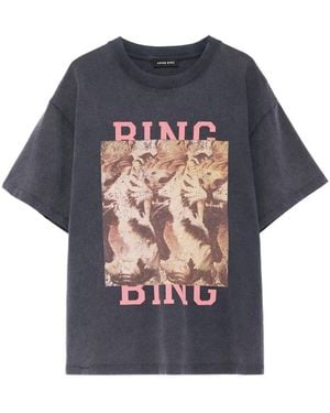 Anine Bing Cade T-Shirt Tiger Bing - Blue