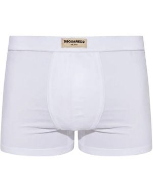 DSquared² Logo-Patch Boxer Briefs - White