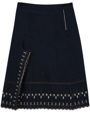 Lemaire Gonna Con Ricamo - Blu