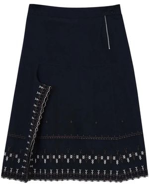 Lemaire Embroidered Skirt - Blue